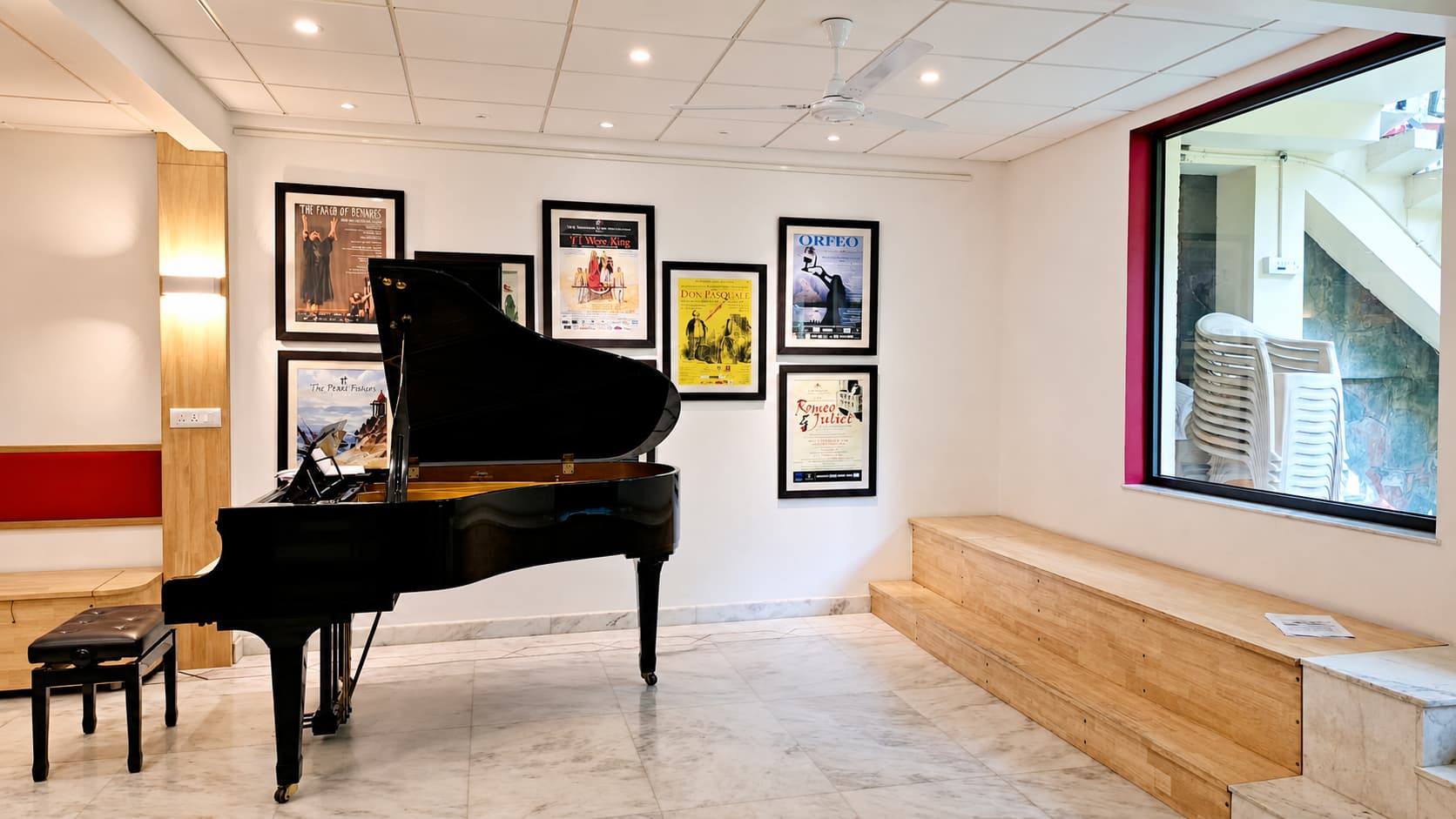 Grand piano in The Neemrana Music Academy studio