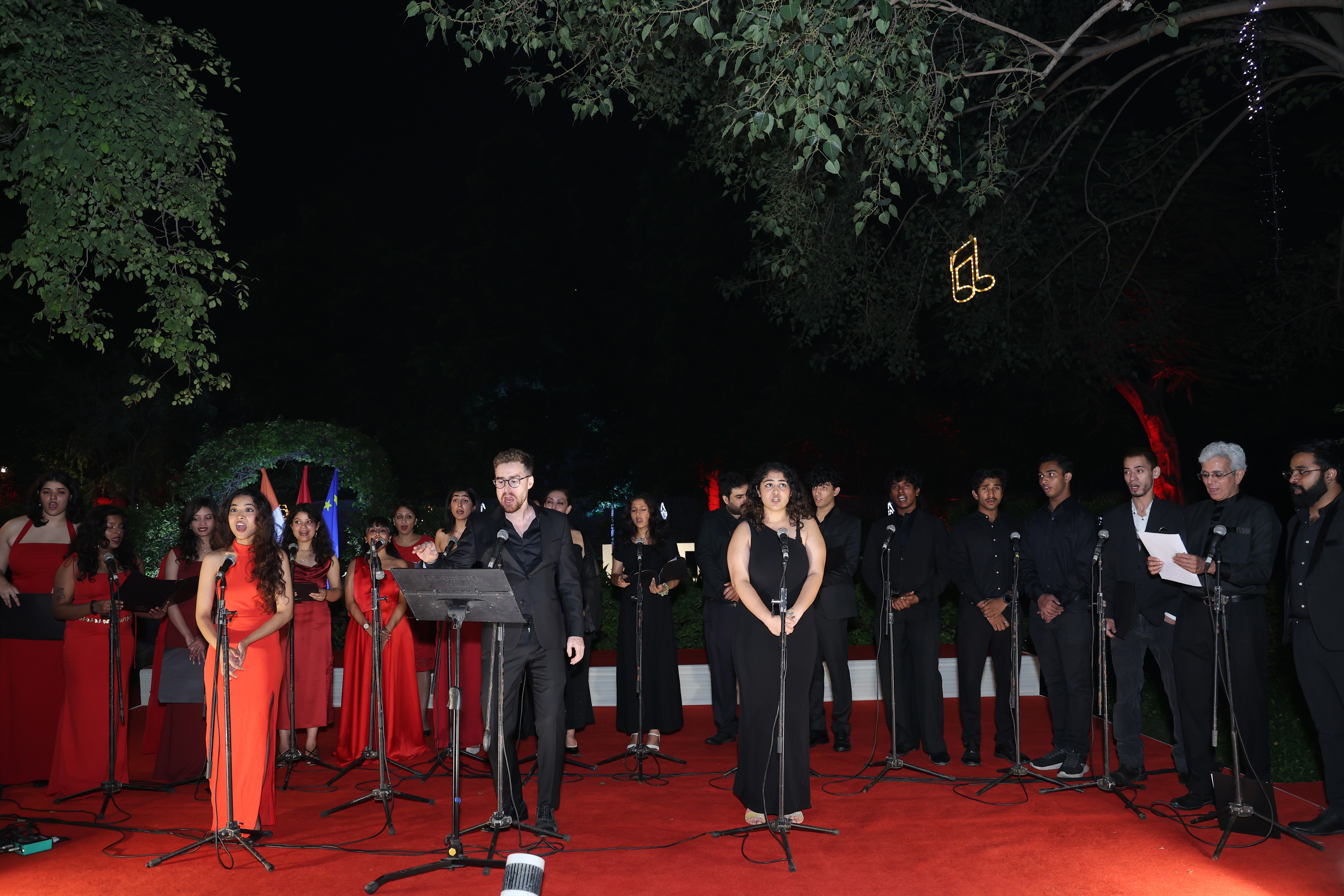 The Neemrana Music Foundation Ensemble Choir performing outdoors