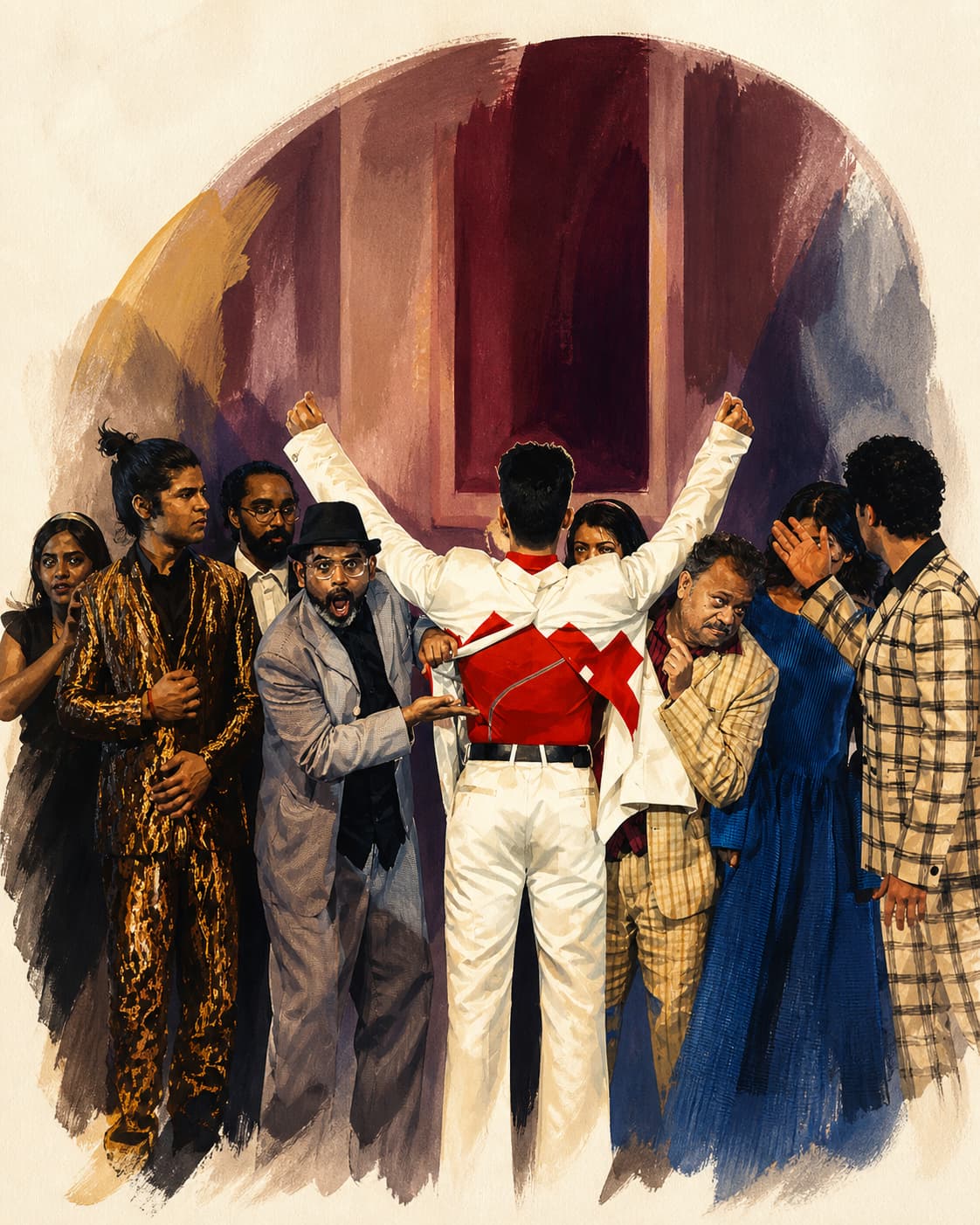 Illustration of an ensemble performing An Evening in Paris